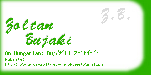 zoltan bujaki business card